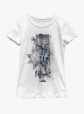 Marvel Captain Soaring Youth Girls T-Shirt