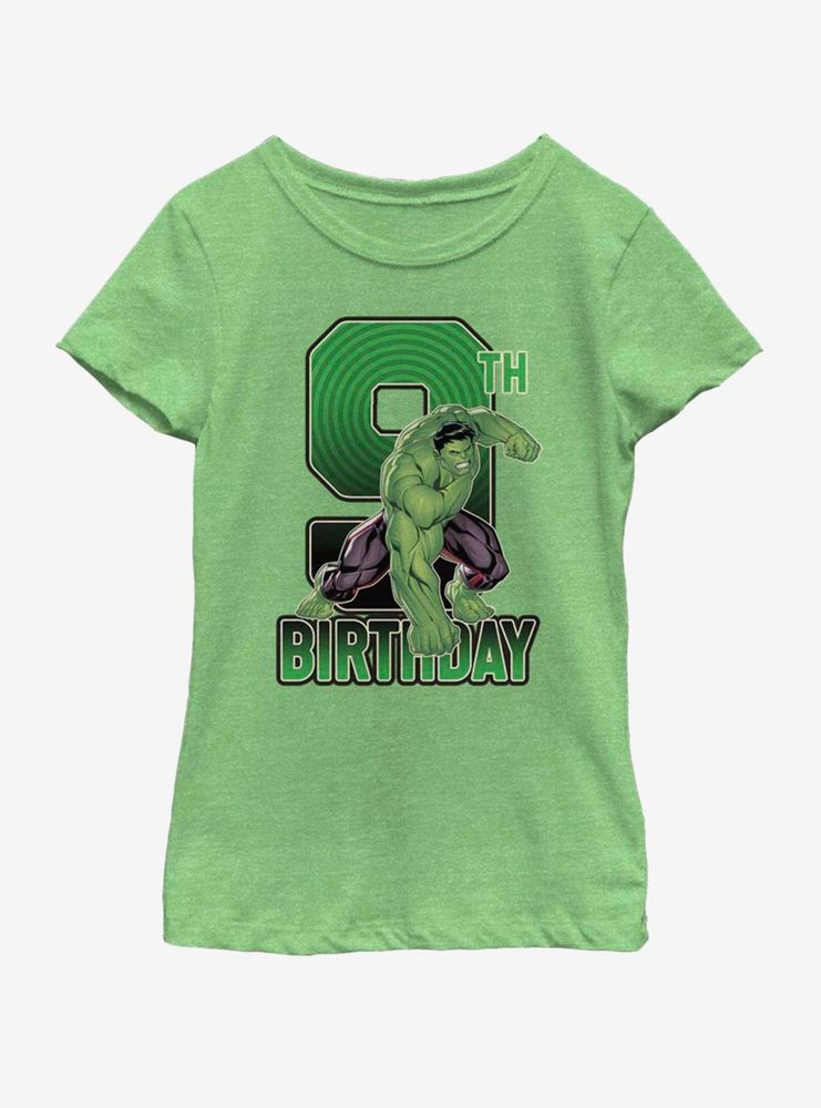 Marvel Hulk 9th Bday Youth Girls T-Shirt