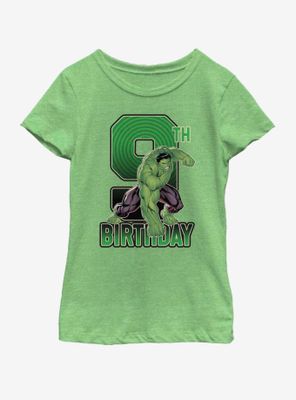 Marvel Hulk 9th Bday Youth Girls T-Shirt