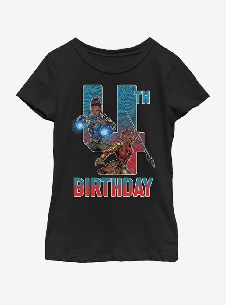 Marvel Black Panther Shuri Okoye 4th Bday Youth Girls T-Shirt