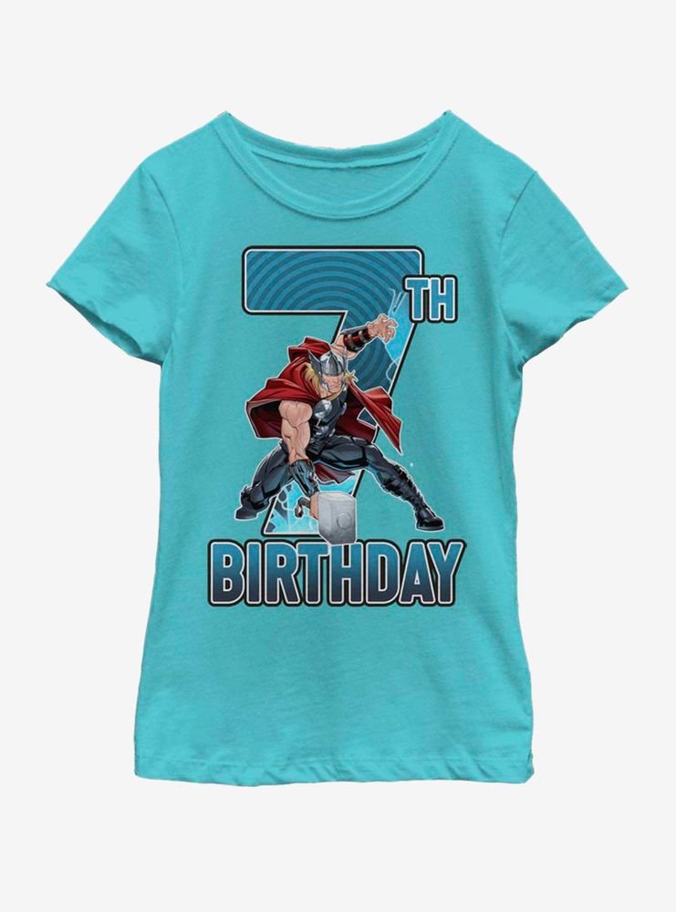 Marvel Thor 7th Bday Youth Girls T-Shirt