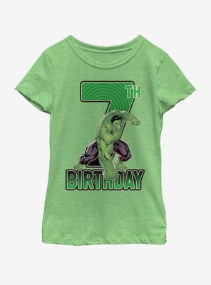 Marvel Hulk 7th Bday Youth Girls T-Shirt