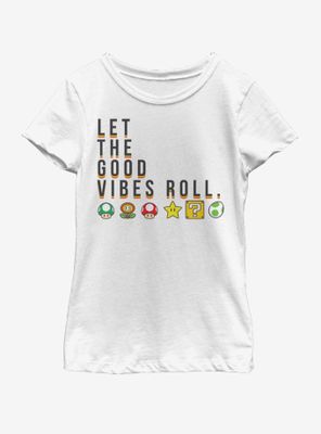 Nintendo Mario Vibes Youth Girls T-Shirt