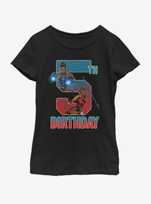 Marvel Black Panther Shuri Okoye 5th Bday Youth Girls T-Shirt