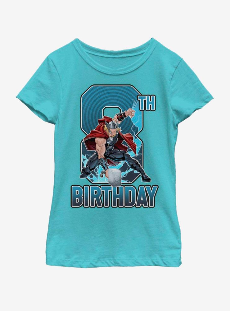 Marvel Thor 8th Bday Youth Girls T-Shirt