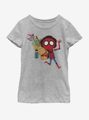 Marvel Spiderman Far From Home Spidey Abroad Youth Girls T-Shirt