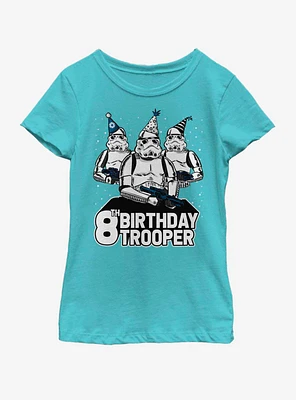 Star Wars Birthday Trooper Eight Youth Girls T-Shirt