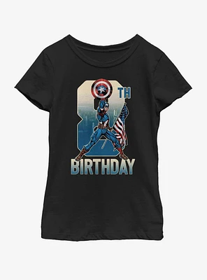 Marvel Captain America 8th Bday Youth Girls T-Shirt