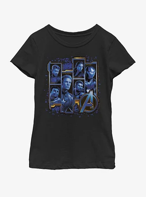 Marvel Avengers: Endgame Blue Box Up Youth Girls T-Shirt