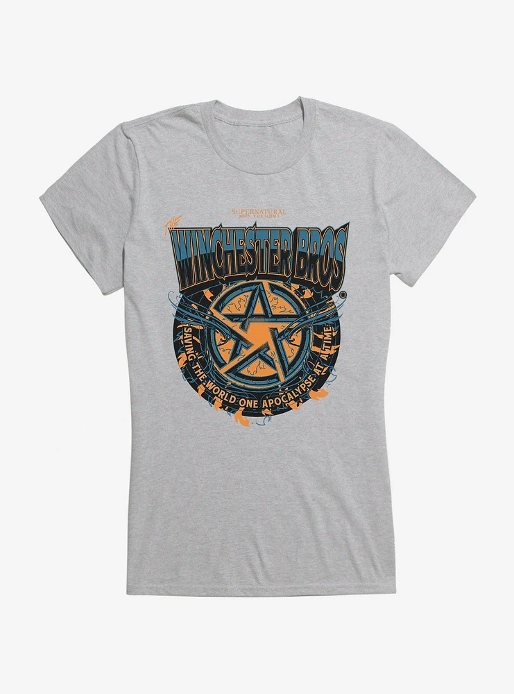 Supernatural Winchester Bros Pentagram Girls T-Shirt