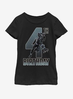 Marvel Black Panther 4th Bday Youth Girls T-Shirt