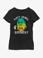 Star Wars Chewie Birthday Four Youth Girls T-Shirt