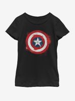Marvel Avengers: Endgame Captain America Spray Logo Youth Girls T-Shirt