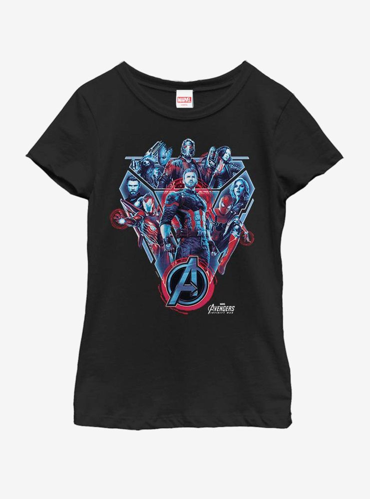Marvel Avengers Infinity War Royal Blue Youth Girls T-Shirt