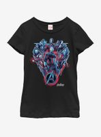 Marvel Avengers Infinity War Royal Blue Youth Girls T-Shirt