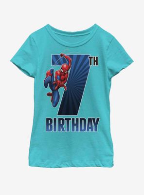 Marvel Spiderman 7th Bday Youth Girls T-Shirt