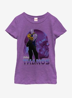 Marvel Thanos Head Youth Girls T-Shirt