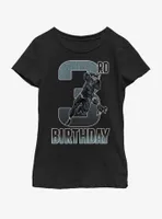 Marvel Black Panther 3rd Bday Youth Girls T-Shirt