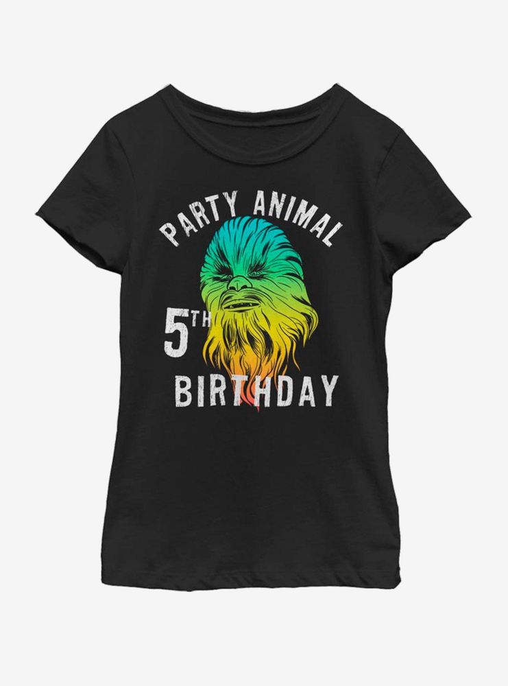 Star Wars Chewie Birthday Five Youth Girls T-Shirt