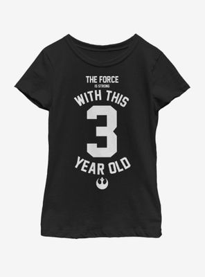 Star Wars Force Sensitive Three Youth Girls T-Shirt