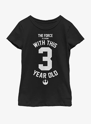 Star Wars Force Sensitive Three Youth Girls T-Shirt