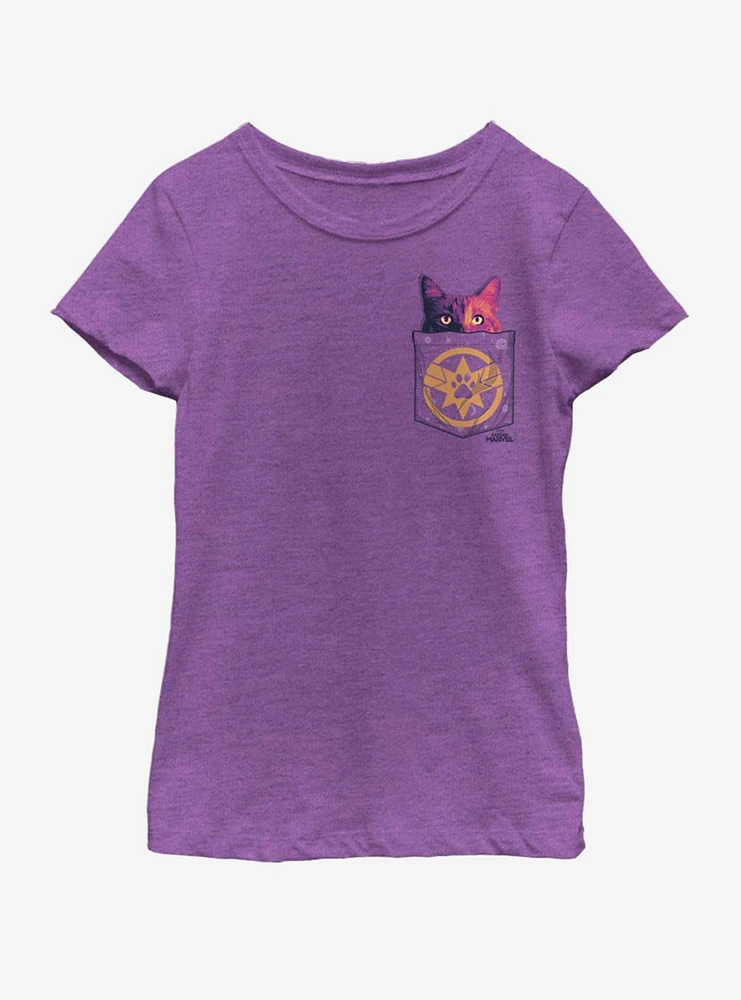 Marvel Captain Faux Pocket Goose Youth Girls T-Shirt