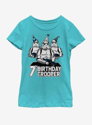 Star Wars Birthday Trooper Seven Youth Girls T-Shirt