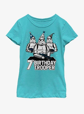 Star Wars Birthday Trooper Seven Youth Girls T-Shirt