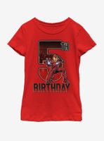 Marvel Ironman 5th Bday Youth Girls T-Shirt
