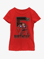Marvel Ironman 5th Bday Youth Girls T-Shirt