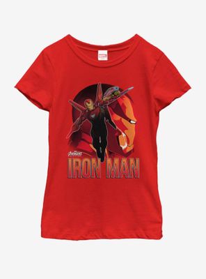 Marvel Ironman Invincible Sil Youth Girls T-Shirt