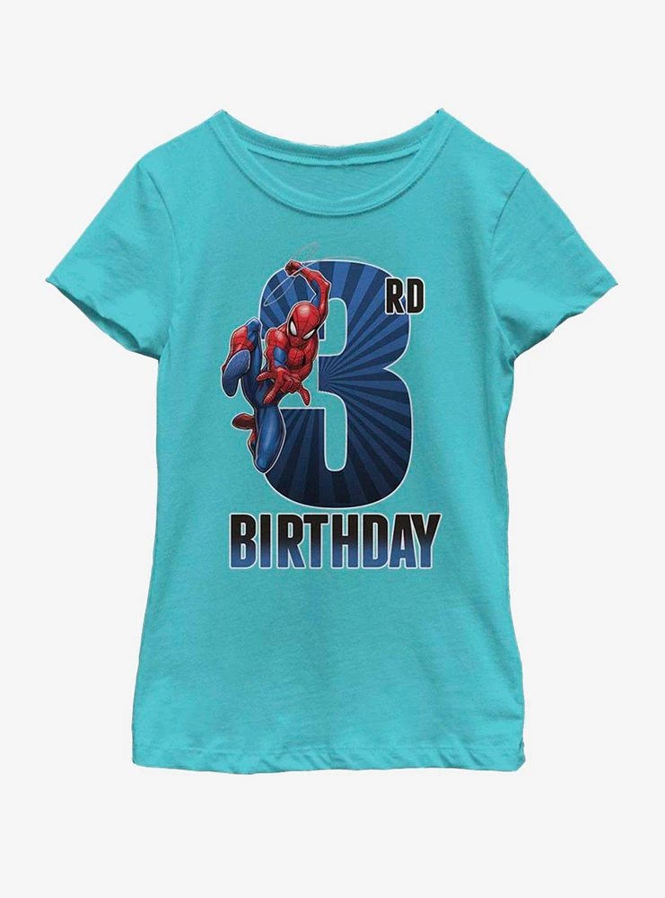 Marvel Spiderman 3rd Bday Youth Girls T-Shirt