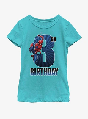 Marvel Spiderman 3rd Bday Youth Girls T-Shirt