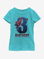 Marvel Spiderman 3rd Bday Youth Girls T-Shirt