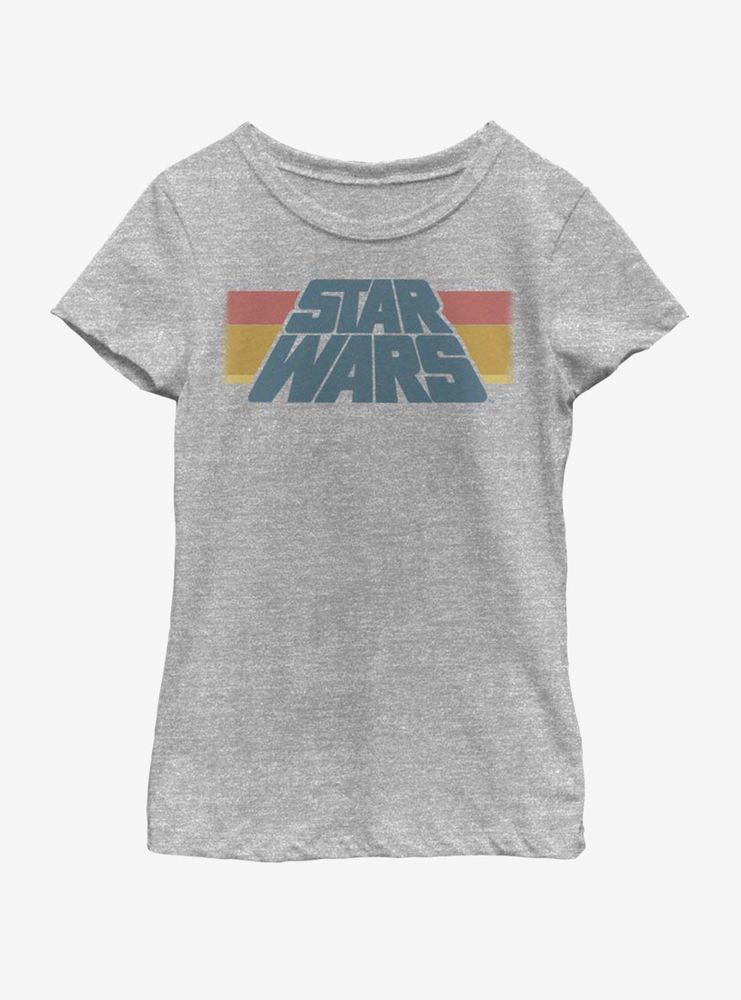 Star Wars Logo Stripe Youth Girls T-Shirt