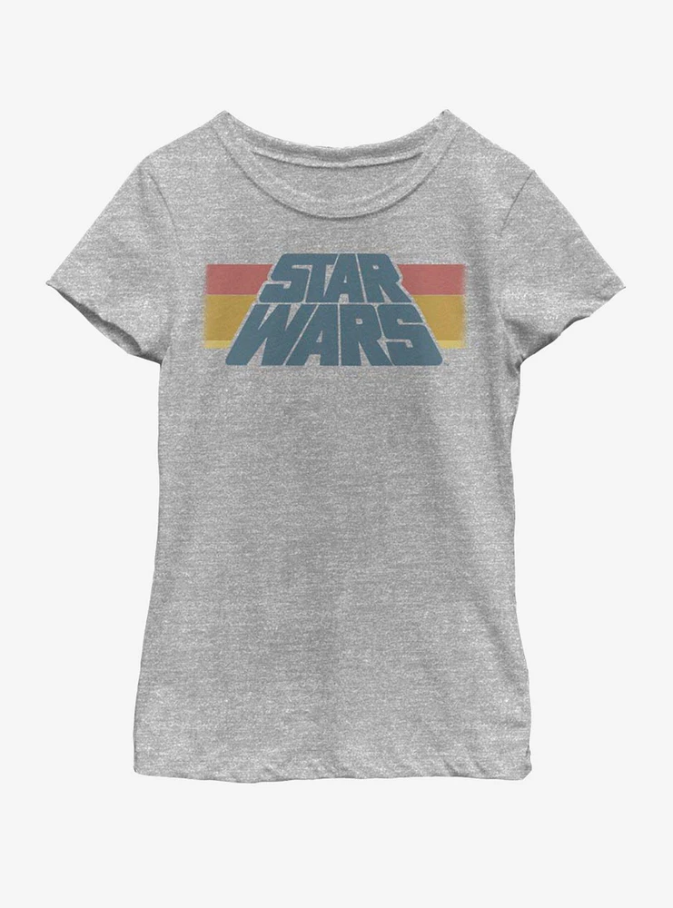 Star Wars Logo Stripe Youth Girls T-Shirt