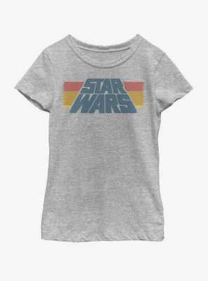 Star Wars Logo Stripe Youth Girls T-Shirt
