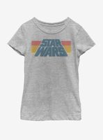 Star Wars Logo Stripe Youth Girls T-Shirt
