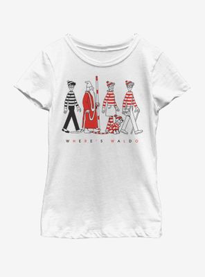 Where's Waldo Group Walk Youth Girls T-Shirt