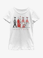 Where's Waldo Group Walk Youth Girls T-Shirt