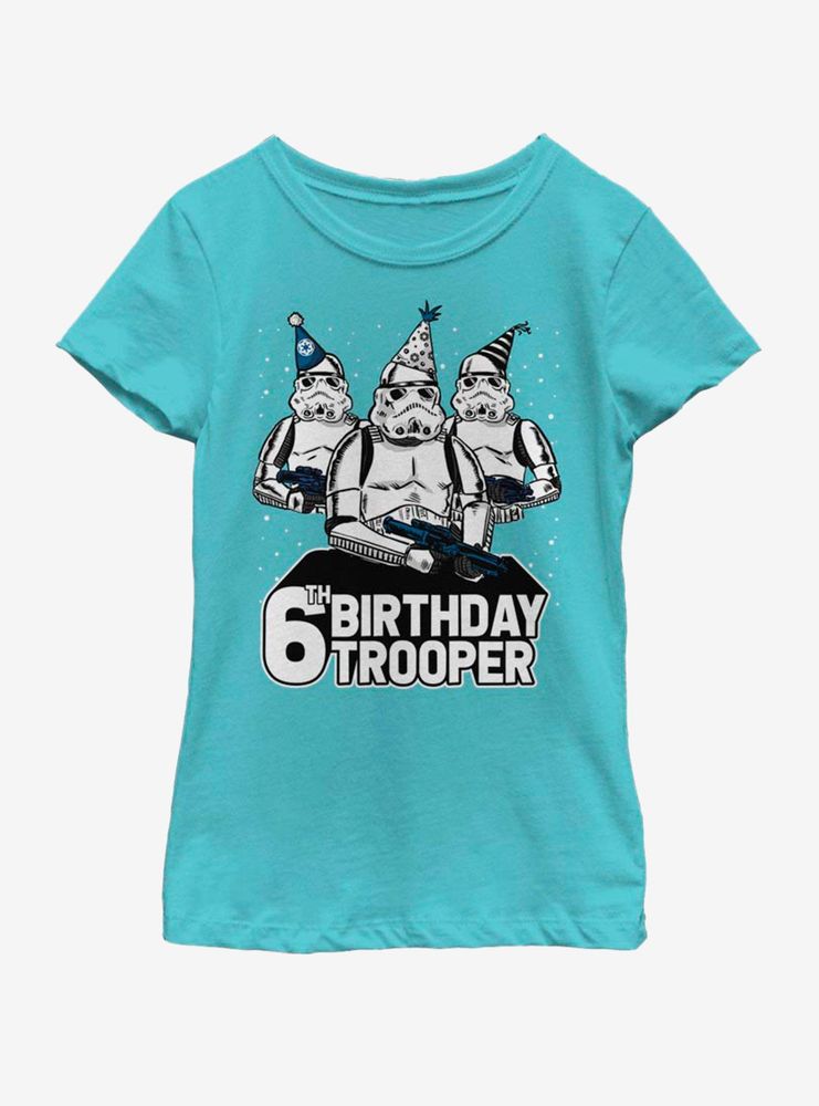 Star Wars Birthday Trooper Six Youth Girls T-Shirt