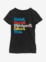 Where's Waldo Char Stack Youth Girls T-Shirt