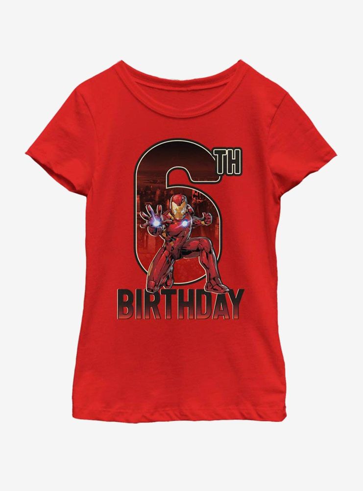 Marvel Ironman 6th Bday Youth Girls T-Shirt