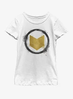 Marvel Avengers: Endgame HawkEye Spray Logo Youth Girls T-Shirt