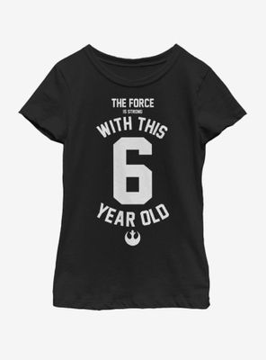 Star Wars Force Sensitive Six Youth Girls T-Shirt