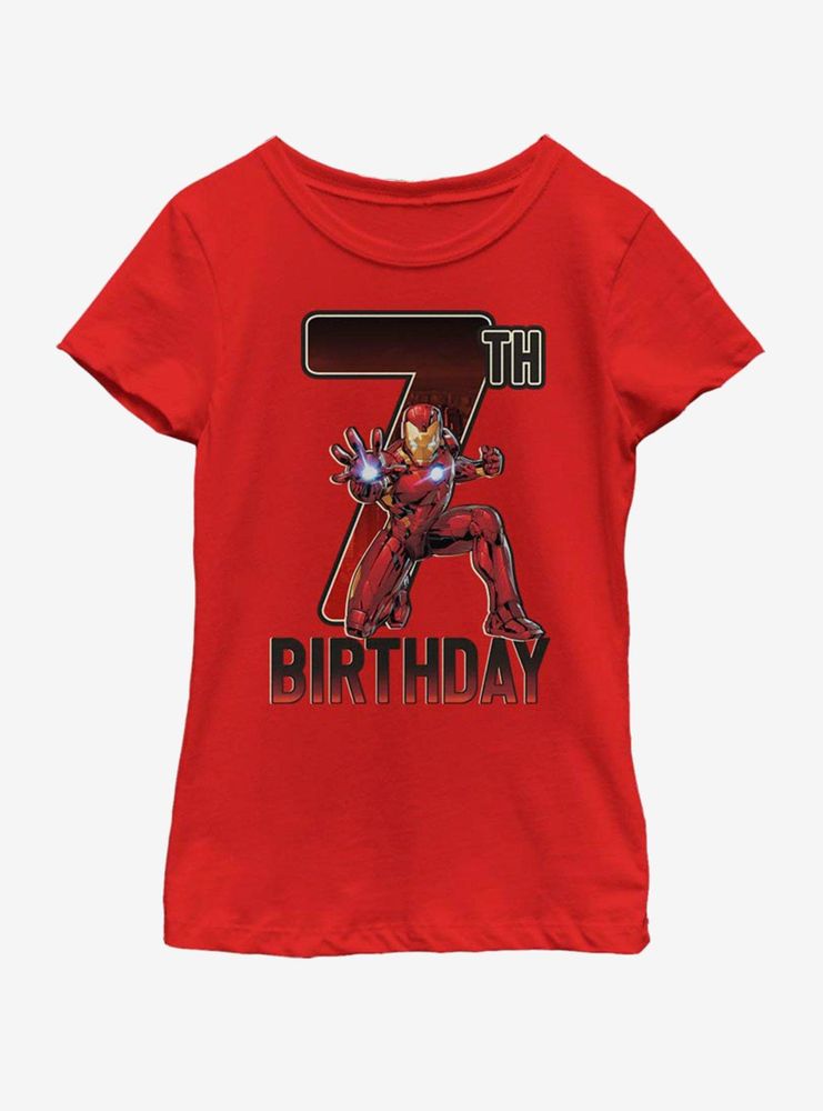 Marvel Ironman 7th Bday Youth Girls T-Shirt