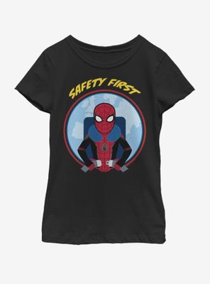 Marvel Spiderman Far From Home Buckle Up Youth Girls T-Shirt