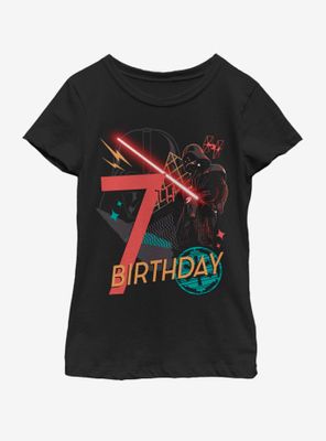 Star Wars Vader 7th Birthday Youth Girls T-Shirt