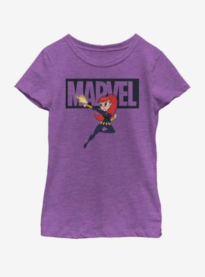 Marvel Black Widow Brick Youth Girls T-Shirt