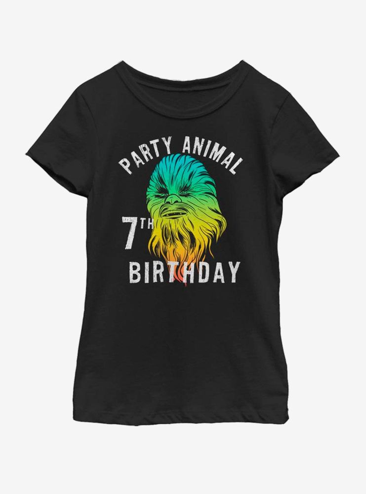 Star Wars Chewie Birthday Seven Youth Girls T-Shirt